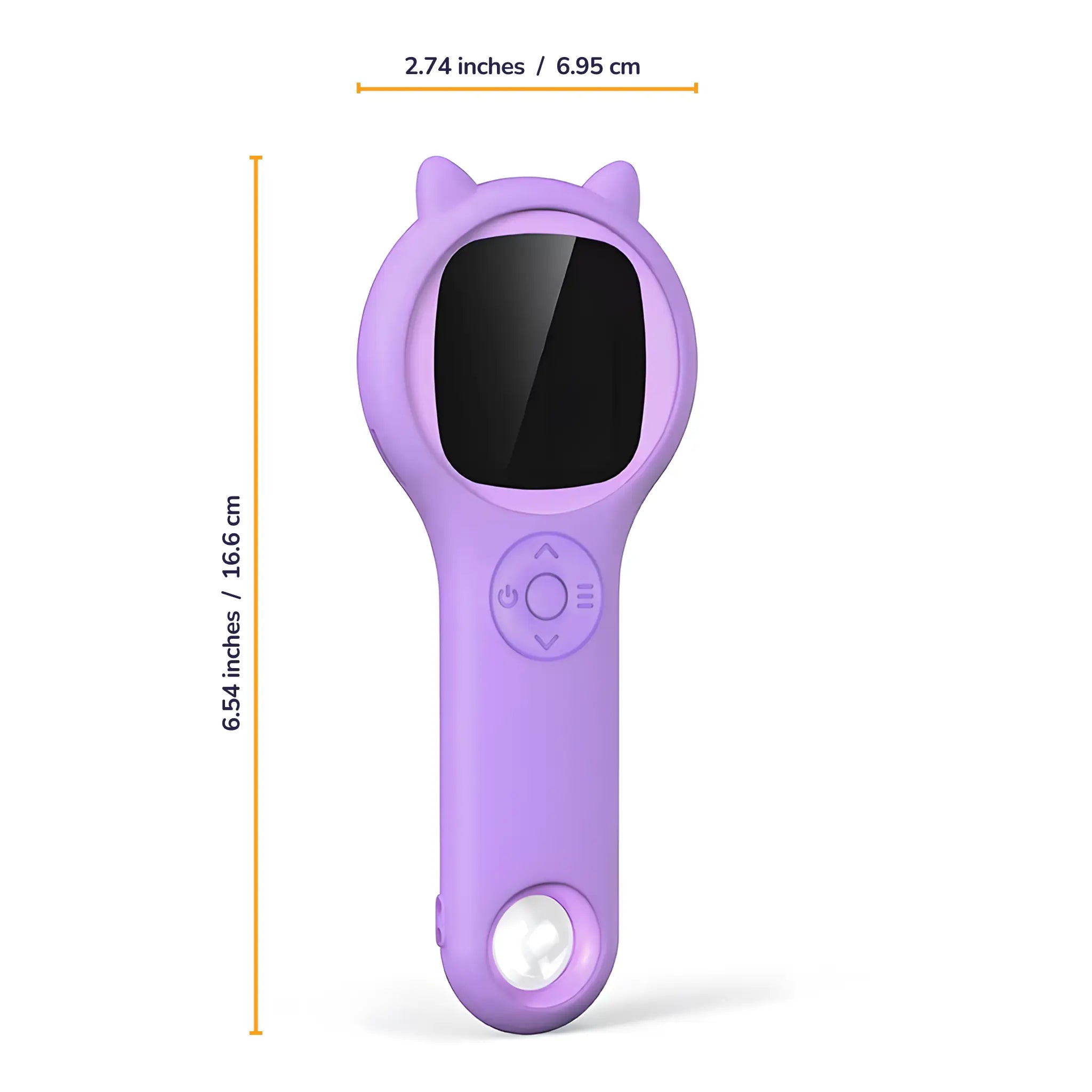 Compact Purple Kids Digital Microscope – 500X Magnification, LCD Screen & LED Light – Portable STEM Science Toy with Dimensions (6.54" x 2.74") for Easy Use.